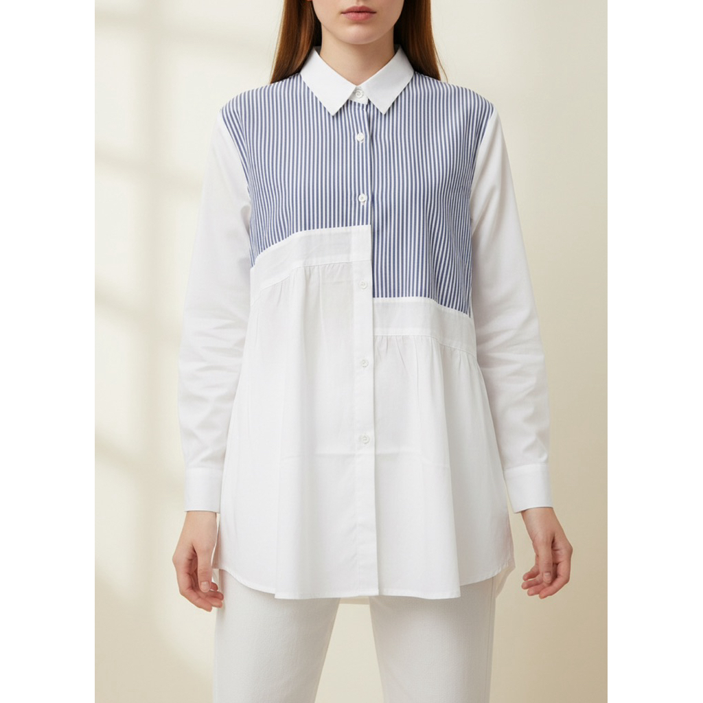 Tunik Salur Kombinasi Wanita