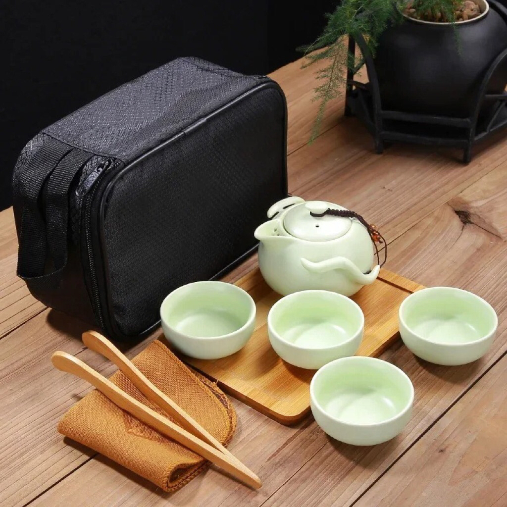 Hampers teko teh keramik premium free bag / japanese tea pot maker with 4 glass free bag / teko teh 