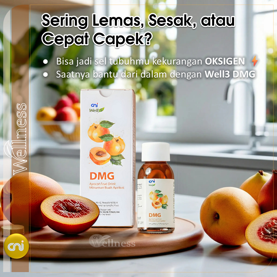 CNI Well3 DMG – Suplemen Spray DMG untuk Imun, Energi & Oksigen Tubuh | 30ml