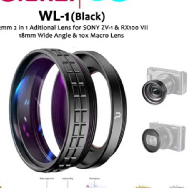 [second] Ulanzi WL-1 52mm wide lens converter sony ZV-1