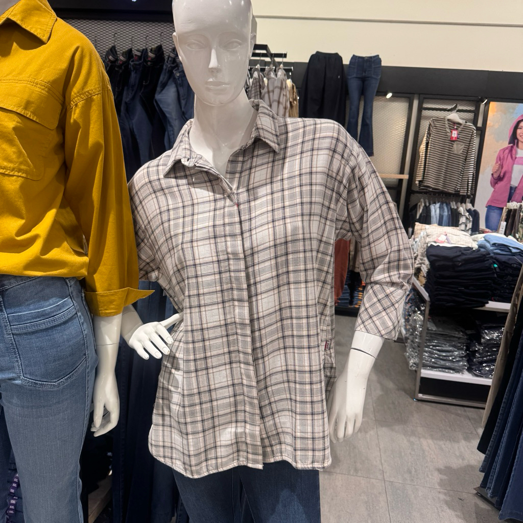 AKO - SALE Kemeja Wanita kotak-Kotak (S-XXXL)