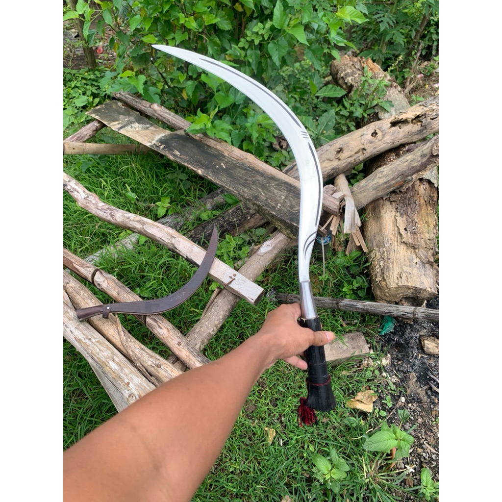 arit rumput asli madura, 60cm lengkap sarung kulit