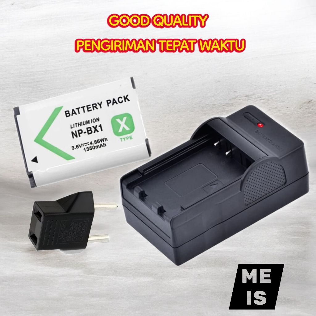 Paket Charger & Baterai Sony Cybershot DSC H400 HX300 HX350 HX400 - H-400 HX-300 HX-350 HX-400 Batre