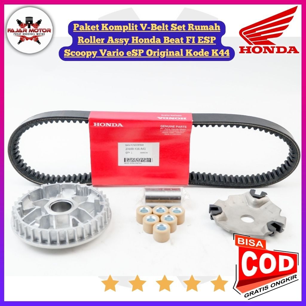 Vanbelt BEAT FI ESP STATER ALUS 2014-2019 - Rumah Roller Assy Honda Vario fi Original Kode K44