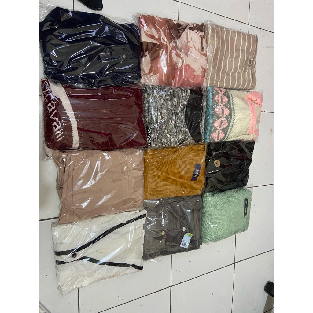 cardigan knit rajut mix baju knit paket usaha isi 5-6pcs