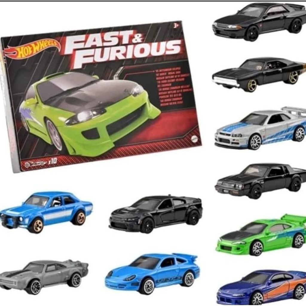 HOT WHEELS FAST&FURIOUS BOX SET 10 cars