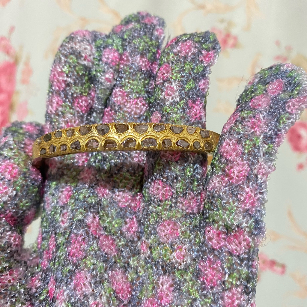 BACA TEKS DI FOTO GELANG INTAN JADUL LAWAS ANTIK PERAK LAPIS EMAS 24K