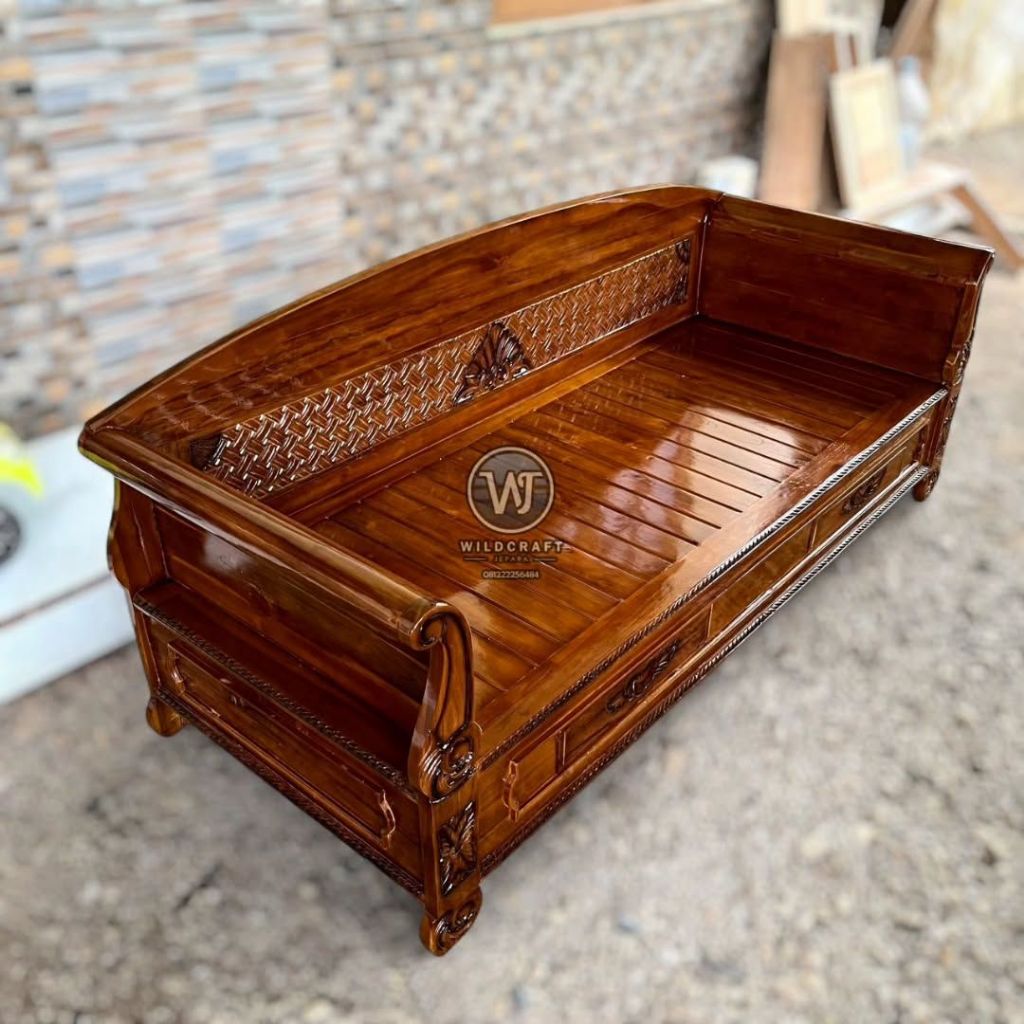 BANGKU BALE BALE BAGONG - BANGKU RUANG TAMU - BANGKU TERAS ESTETIK - BANGKU PANJANG KAYU JATI