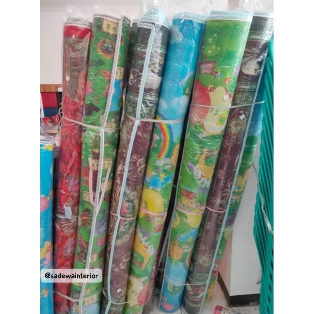 Karpet Spon Bolak Balik / Tikar Karakter Jumbo / Karpet Tebal