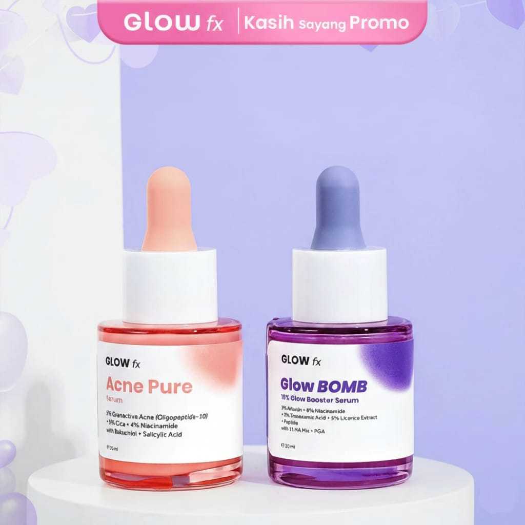 GLOW fx BEAUTY Serum Acne Pure 20mL & Glow Bomb 20ml