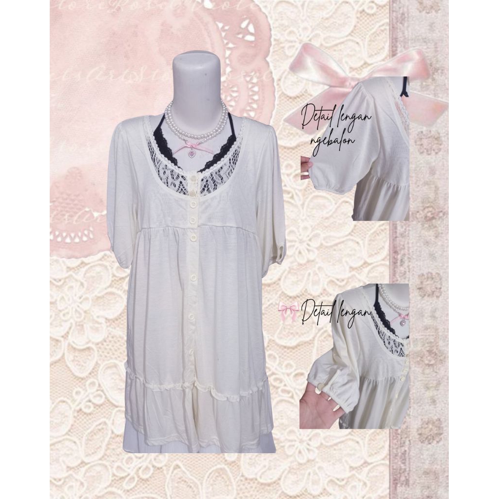 Milkmaid mori dress / milkmaid top / mori / dress over jeans / dress layering