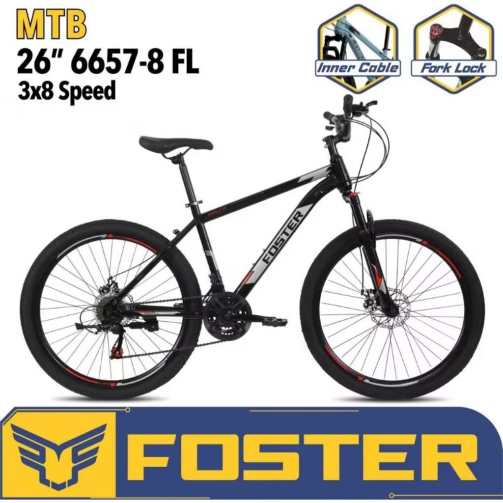 Sepeda gunung MTB 26 FOSTER 6657-8 FL sepeda gunung terbaru
