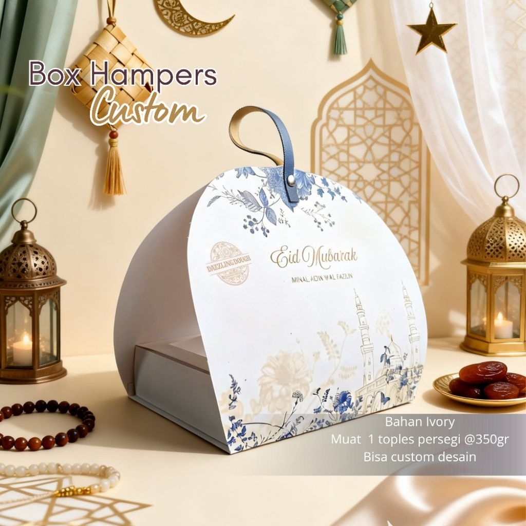 Gable Box Custom Free Design/ Box Hampers Idul Fitri / Box Kue Lebaran kue kering