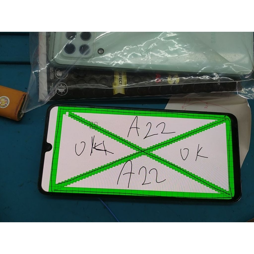 Lcd Samsung A22 4G Oryginal Copotan Amoled