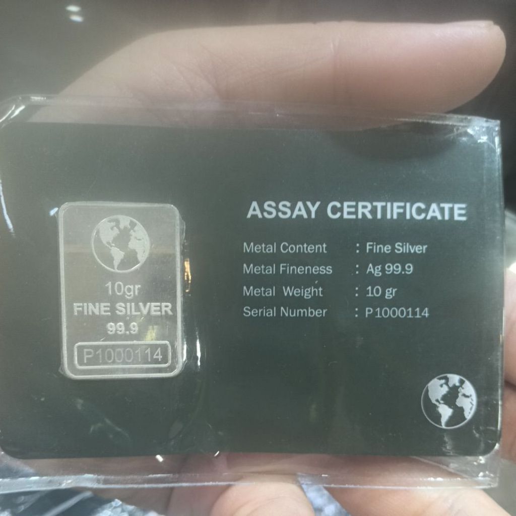 perak batangan 10g/perak 99.9/PB999