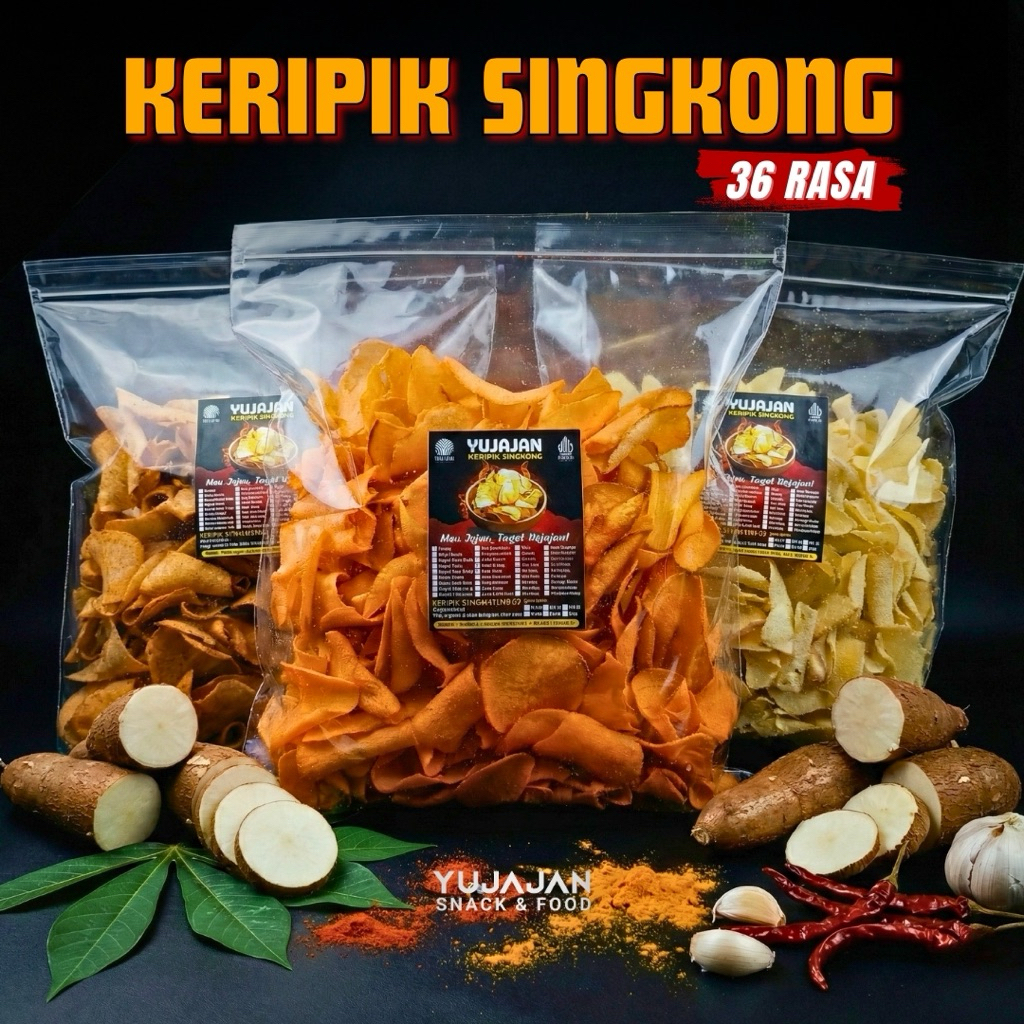 Keripik Singkong Renyah Kiloan Aneka Rasa 1 Kg 500 Gram 250 Gram