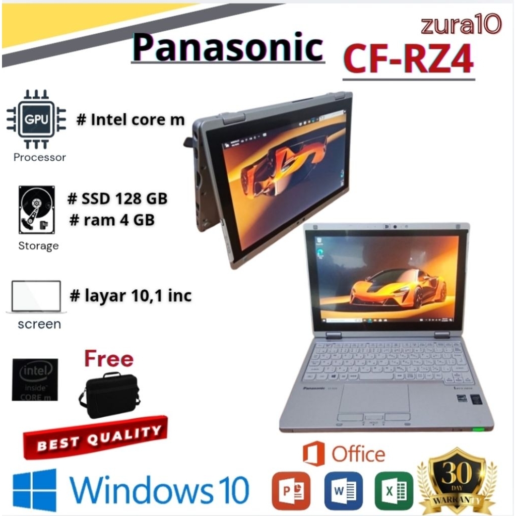 panasonic CF-RZ4 2in1  core m 5y71 5th gen || ram 4 GB || SSD 128 GB || touchscreen