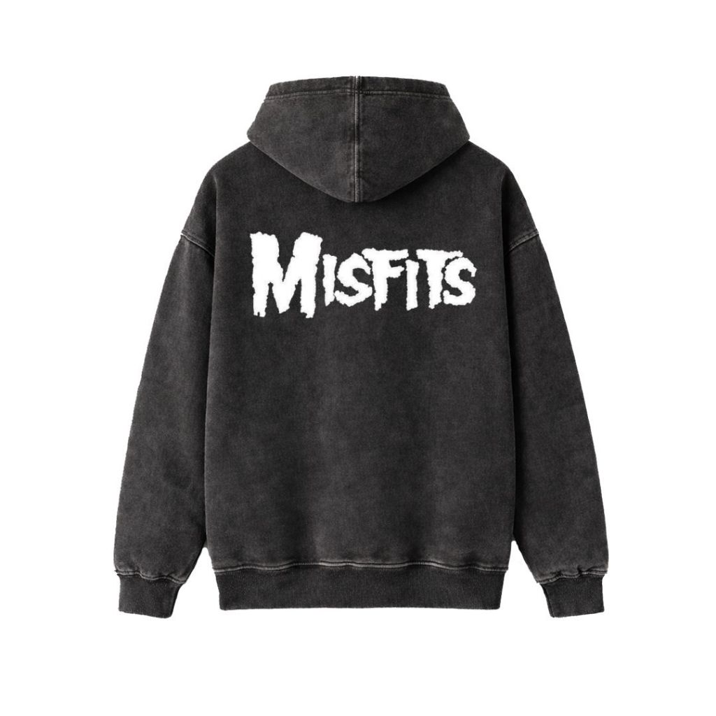 Psycho Crucify "Misfits" Stone Wash Hoodie | Washing | Jaket | Hoodie Band | Hoodie Misfits