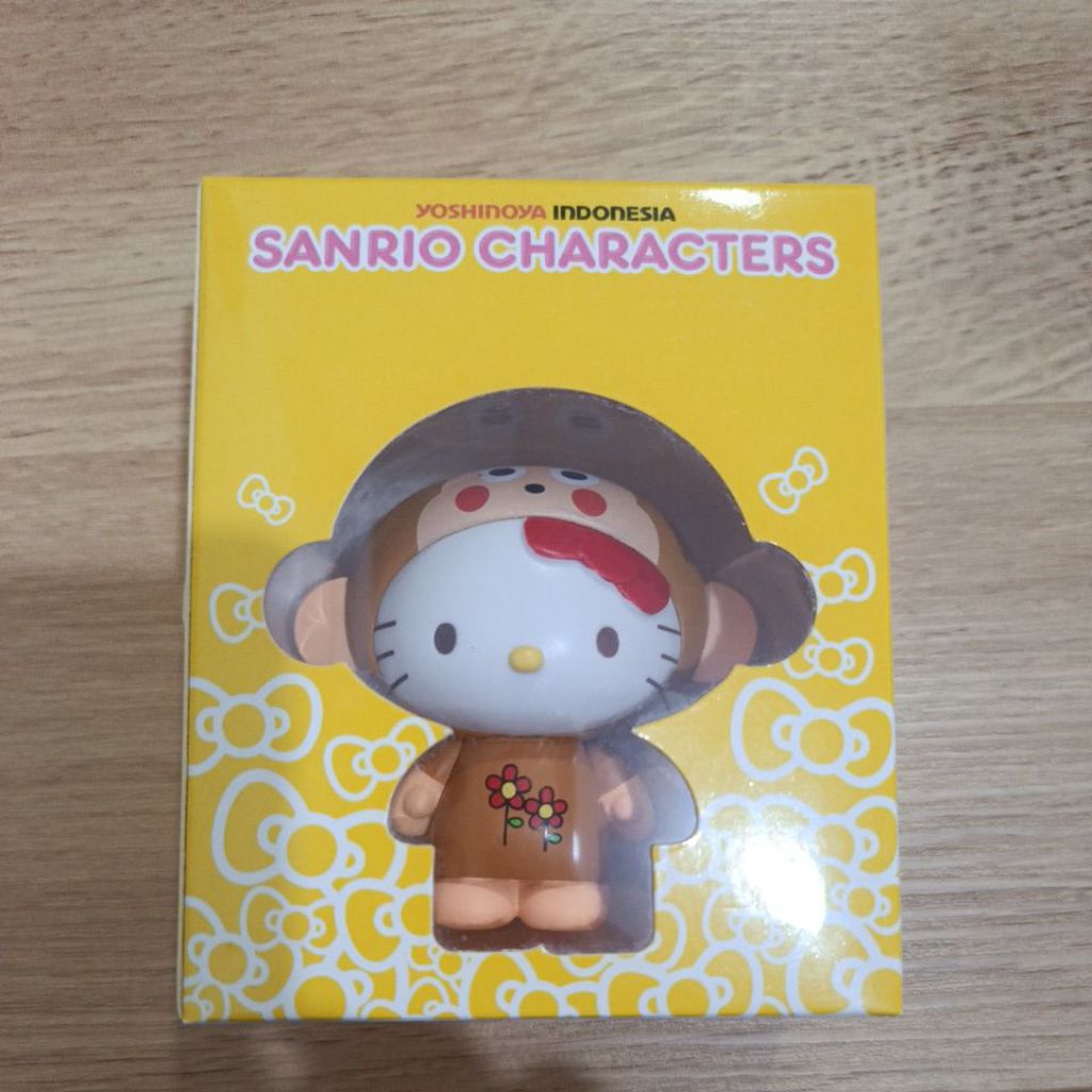 Masih Segel Hello Kitty x Monkichi SANRIO CHARACTER Mini Figure  Yoshinoya Indonesia