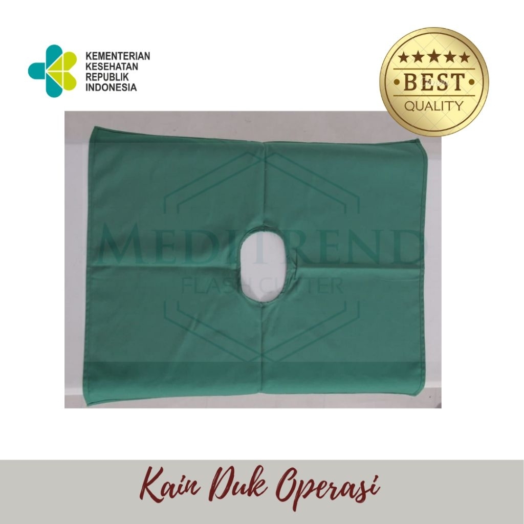 MEDITREND | Kain Duk Steril Bolong Premium Tebal untuk Khitan/Sunat