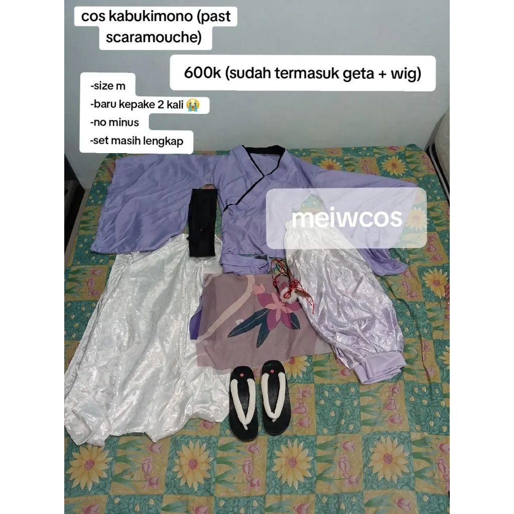 Kabukimono Scaramouche Cosplay Fullset (Second Hand) Genshin Impact Cosplay Kostum Anime Character g
