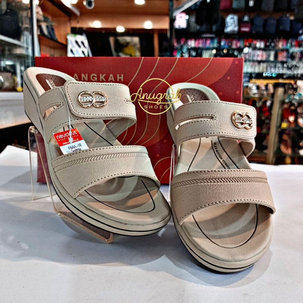 Sandal Wanita Terbaru Neucleus Fara-02 Cream || Neucleus BNIB