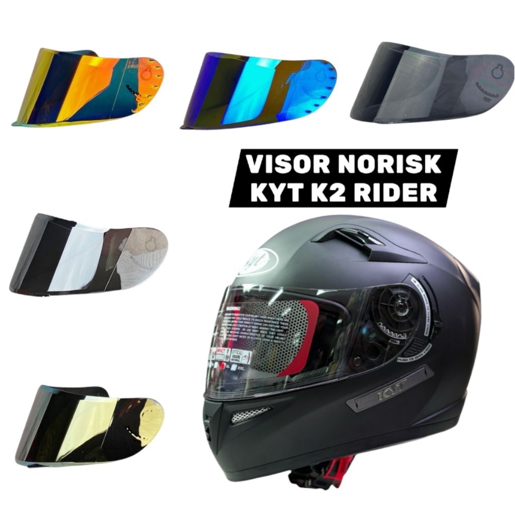 VISOR KYT K2 RIDER ( NORISK ) Flat Visor iredium Kyt K2 Rider