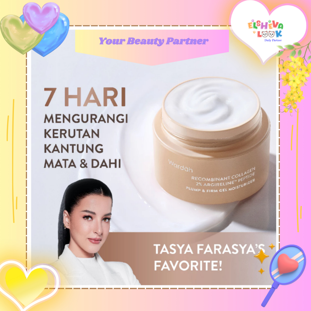 WARDAH Collagen Moisturizer - Plump & Firm Recombinant Collagen + 2% Argireline Peptide Gel Moist - 