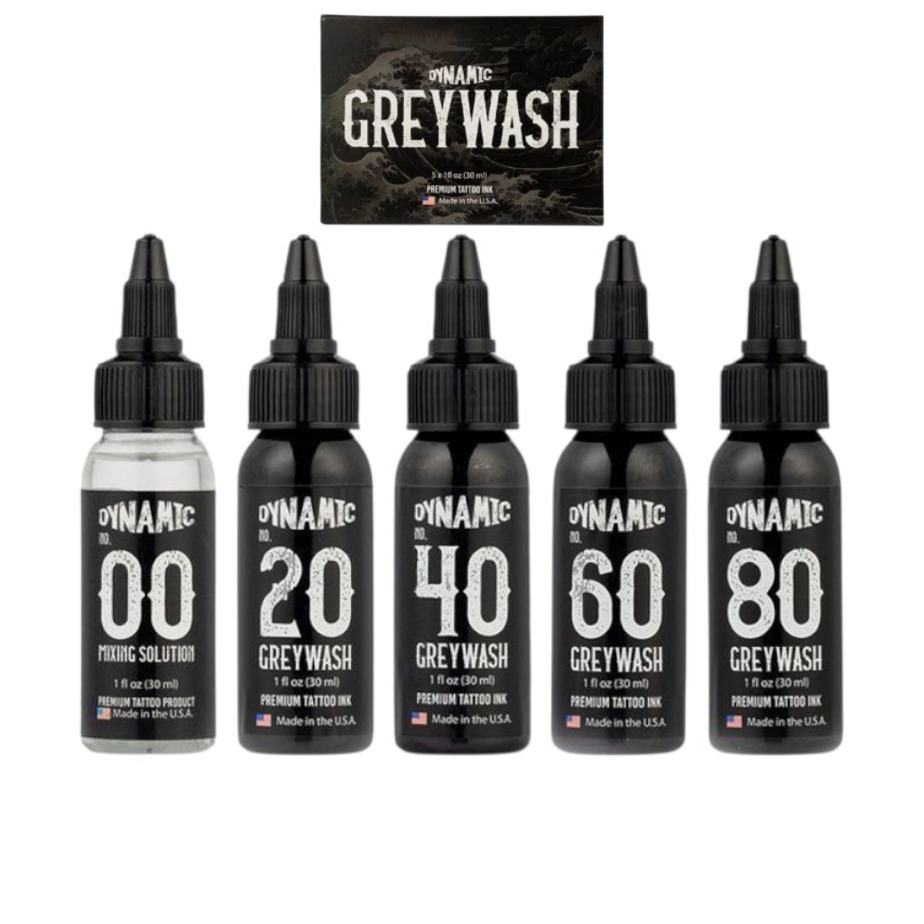 1 Botol Dynamic Grey Wash Tattoo Original No 00 20 40 60 80 | Mixing Solution & Greywash Ink USA