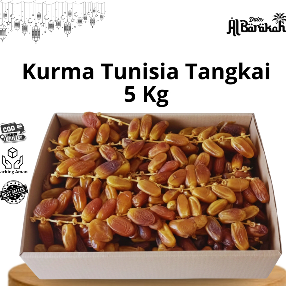 BPG Kurma Tunisia Tangkai Super premium-Tunisia Tangkai 5kg-Kurma Tangkai 5kg-Original Kurma Tangkai