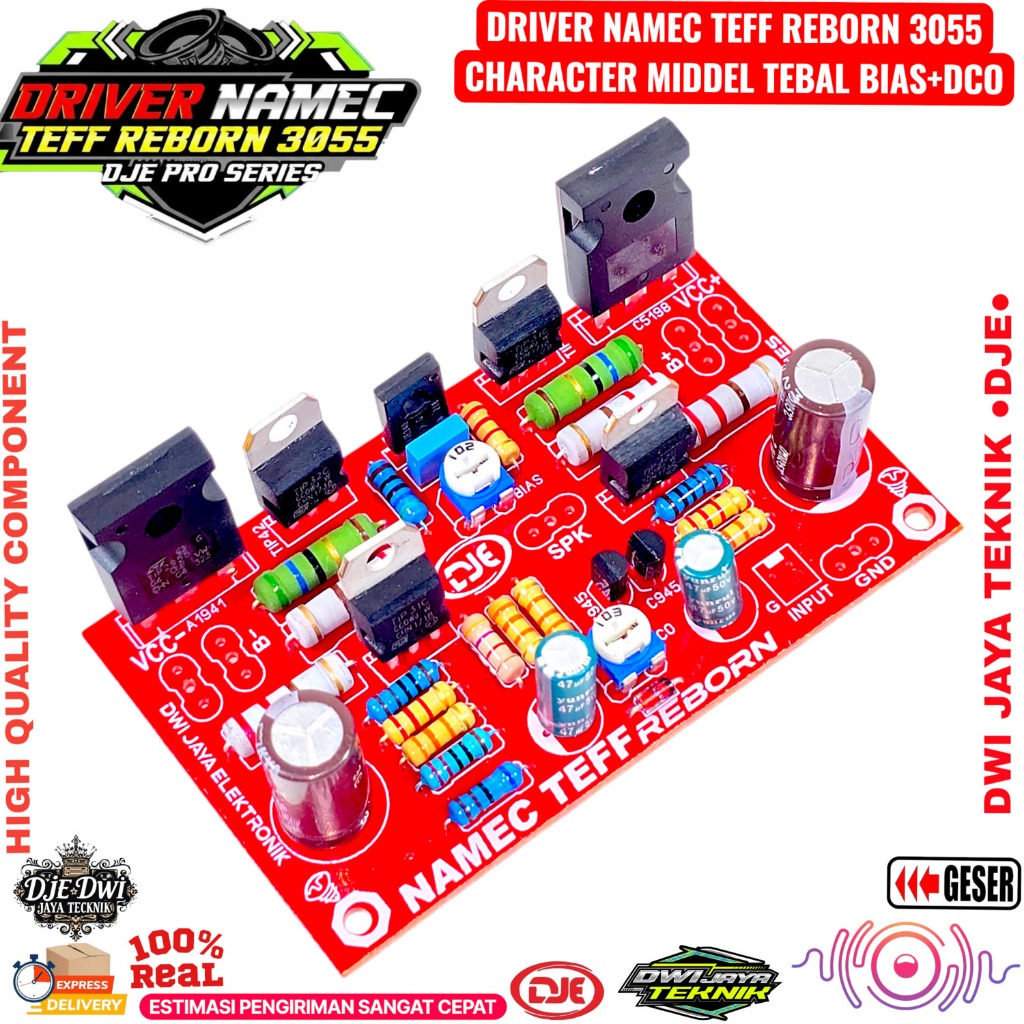Driver Power Amplifier NAMEC TEFF REBORN 3055 DJE Pro Series - Karakter Middle Tebal - Bias & DCO Se