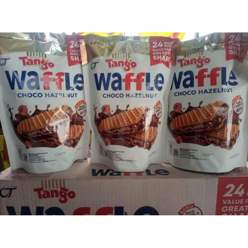 TANGO WAFLE POUCH Choco Hazelnut 240g ISI 24PCS Tanggo Waffle JUMBO BIG PACK