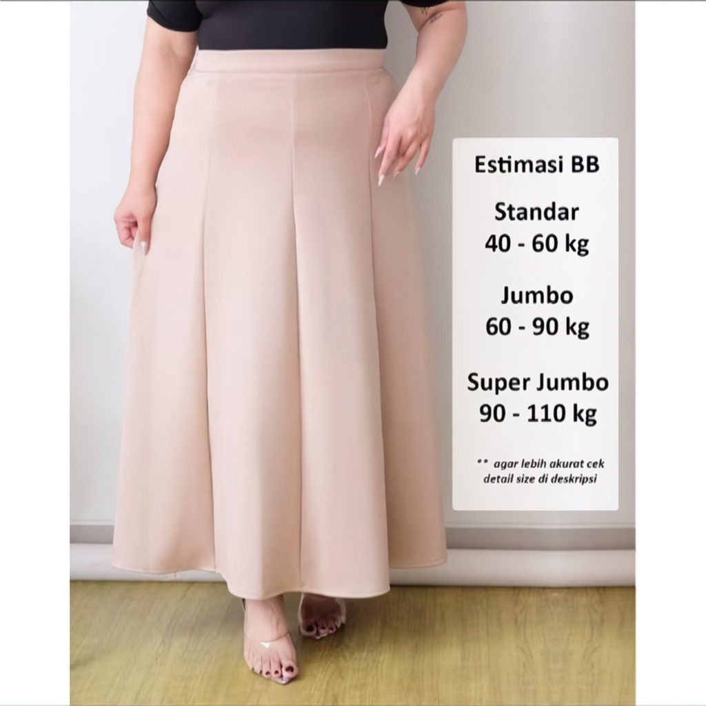 Rok Scuba Jumbo Korean Style // Rok Bahan Scuba Jumbo