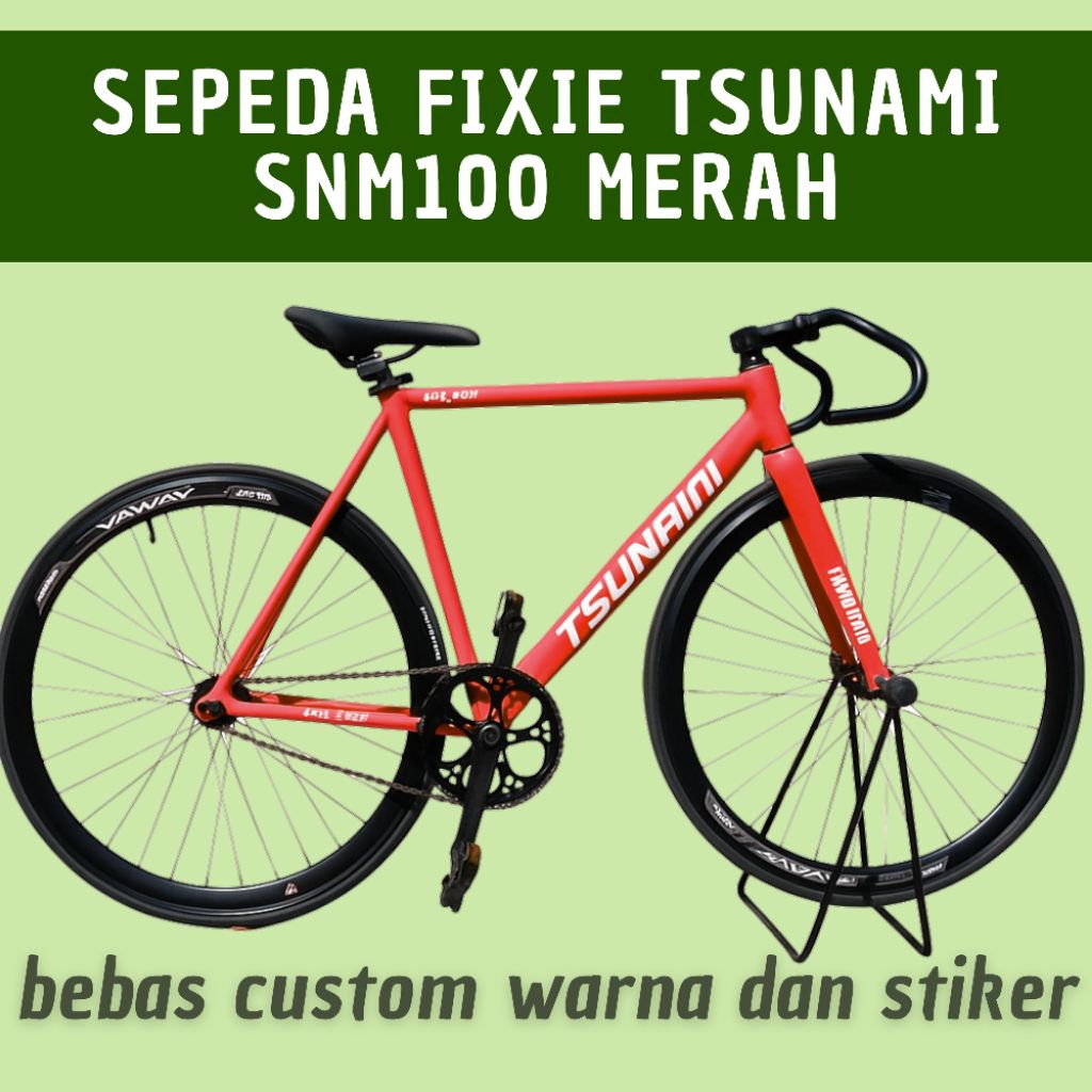Fullbike Fixie Tsunami SNM100 Merah