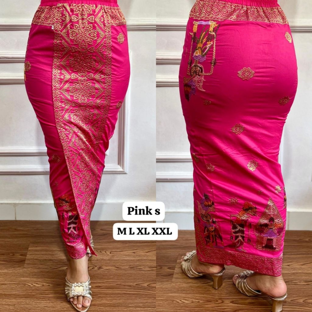 ROK BORDIR SONGKET BALI // Kamen jadi songket bordir strait wayang Premium quality