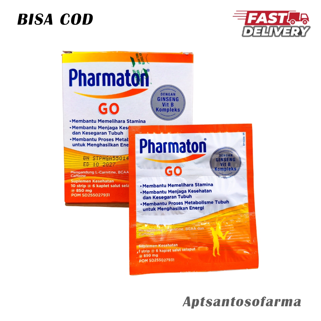 Pharmaton Go Isi 6 Tablet | Vitamin Penambah Energi & Stamina Harian