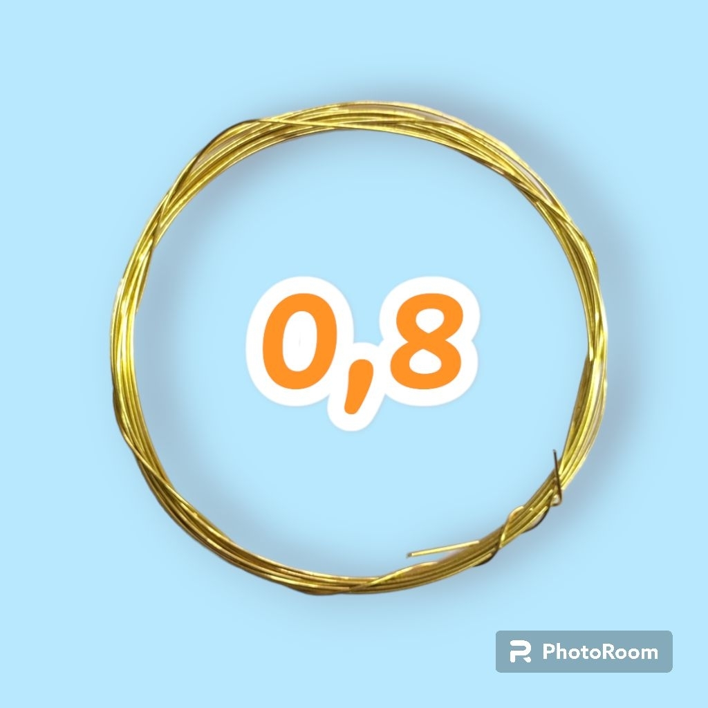 KAWAT KUNINGAN 0,8ml (panjang 3meter) ecer