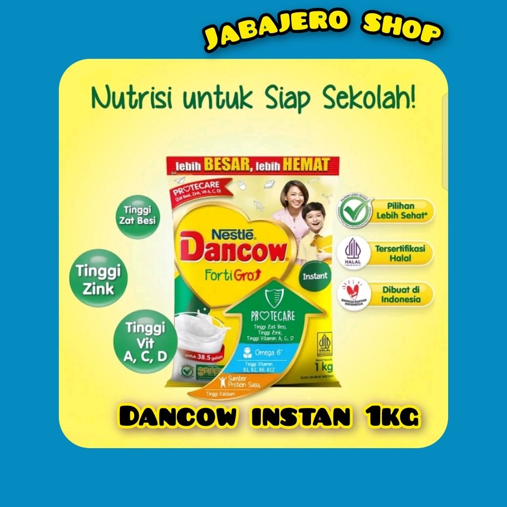Dancow fortigro instan 1kg coklat fortigro full cream