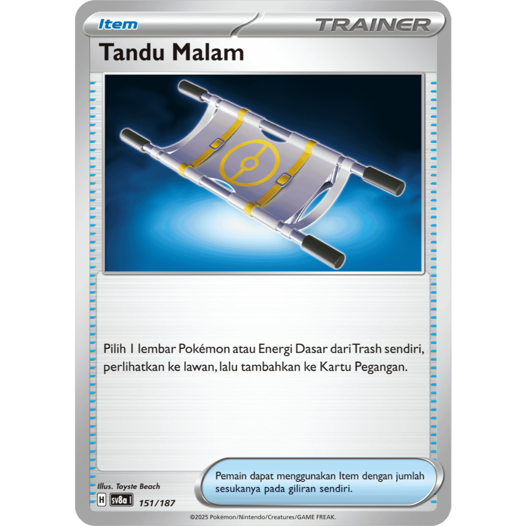TCG tandu malam SV8a Trainer KARTU CARD POKEMON INDONESIA