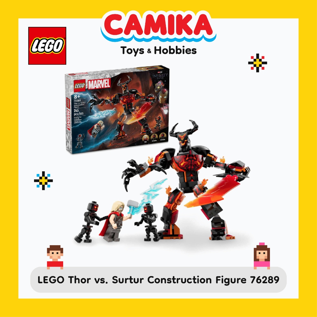 LEGO Marvel 76289 Thor vs. Surtur Construction Figure - 245 pcs #76289 - 100% LEGO ORIGINAL - Camika