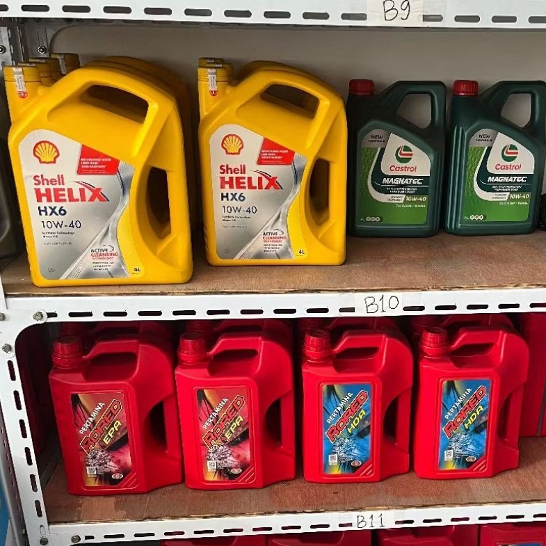 Oli Shell Helix 10W 40 4 liter 1 liter