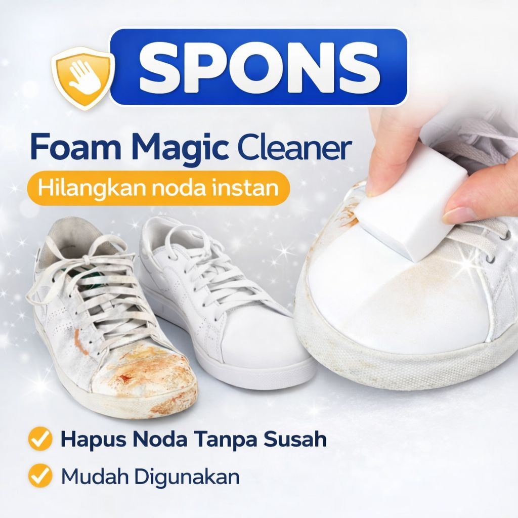 Pembersih Sepatu Putih Merk SPONS – Spons Foam Magic Cleaner Hilangkan Noda Instan