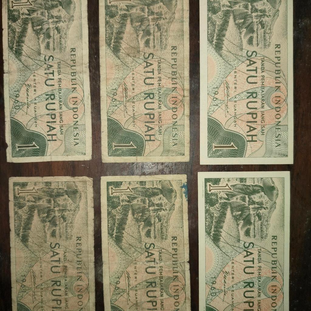 uang kuno 1 rupiah tahun 1961