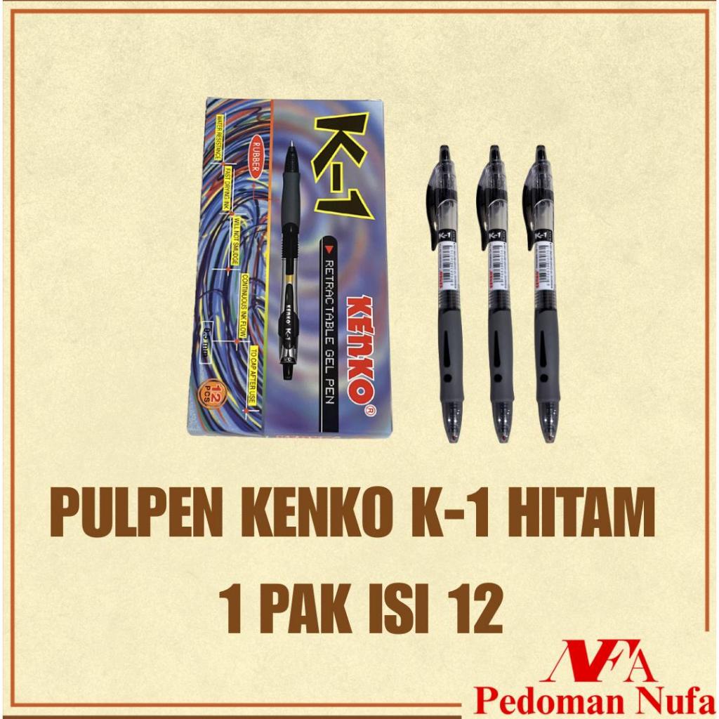 Pulpen Gell Kenko / Gell Pen Kenko K-1 Hitam