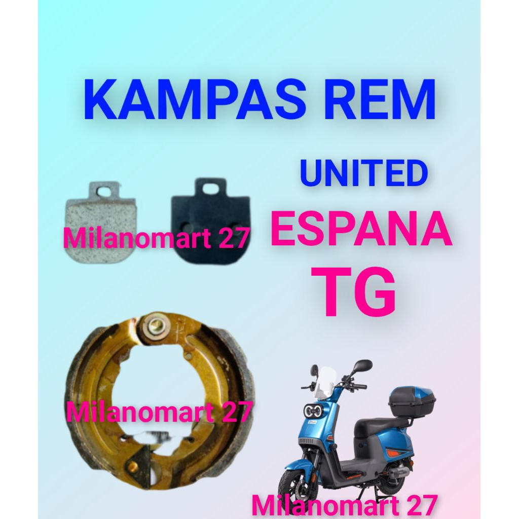 kampas rem sepeda listrik united espana TG kampas rem sepeda listrik united espana tg