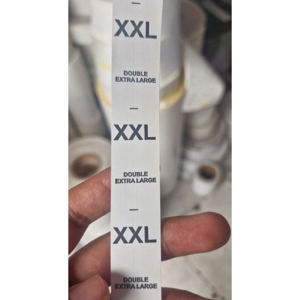 Label Slip Size Bahan Nylon Printing  / bisa custom