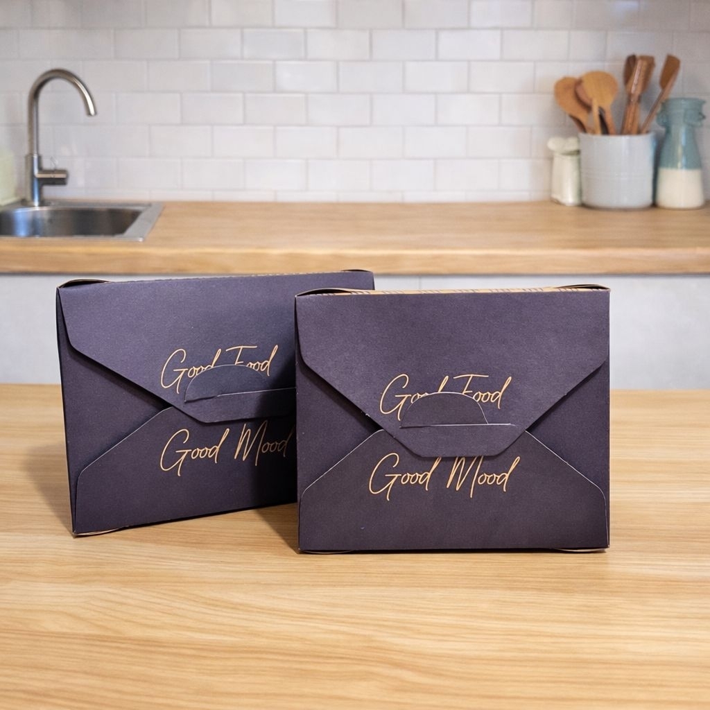 Food Pail size M  Kemasan Makanan / Paper Lunch Box Lamiansi Murah Dus Kemasan Unik Dus NASI AYAM GE