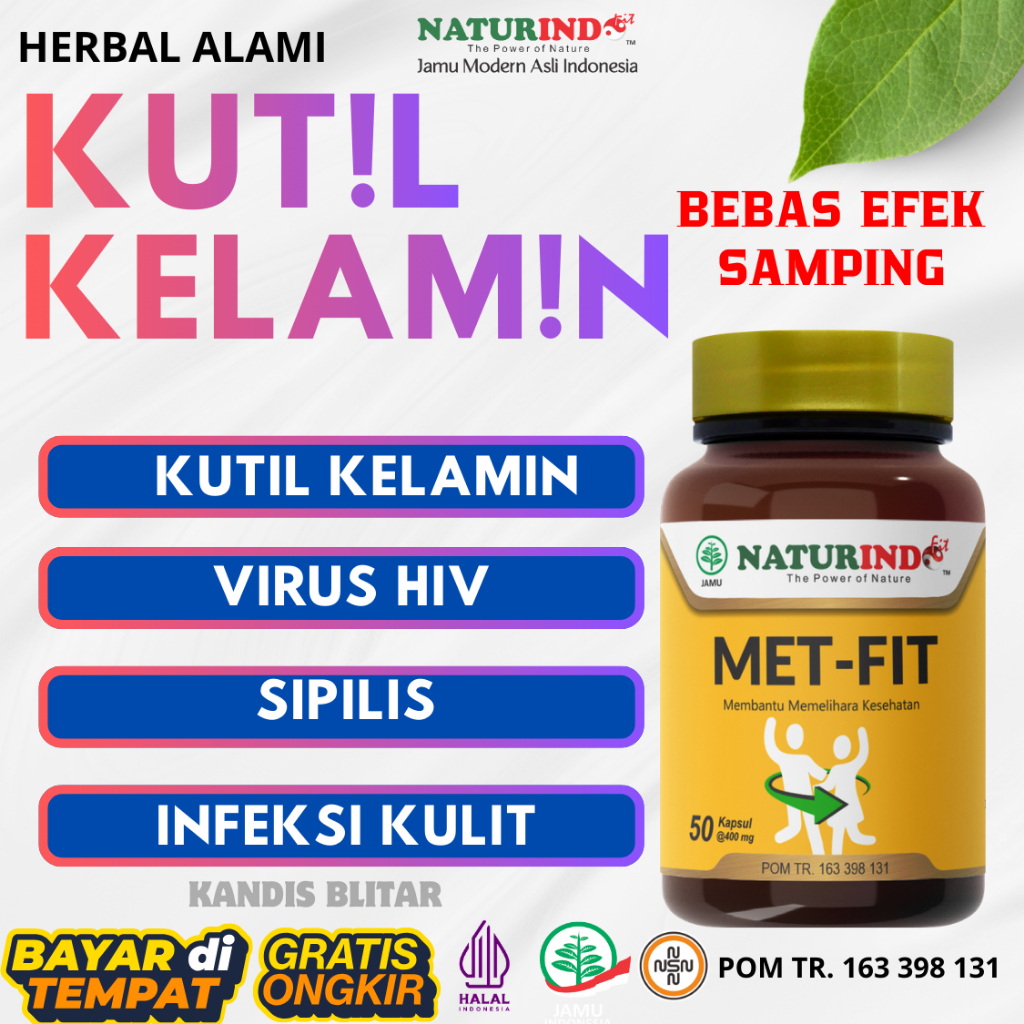 METFIT Naturindo - Obat Kutil Kelamin Pria Wanita Sipilis Penghilang Kutil Kelamin Wanita Perontok K