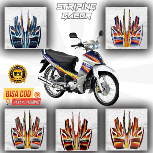 Striping Jupiter Z Tahun 2004 | Cutting Sticker Motor | Warna Tajam Tidak Mudah Pudar