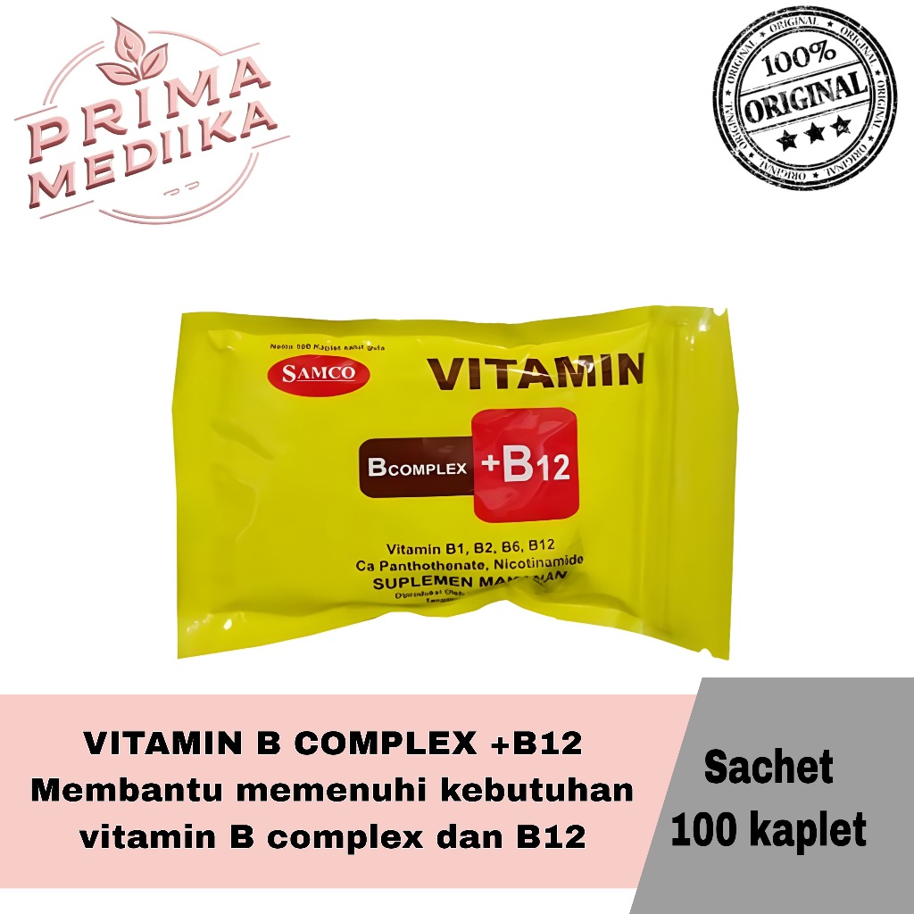 VITAMIN B COMPLEX SAMCO ZAK Vitamin B Complex + B12 isi 100 kaplet- BETOMINPLEX SAMCO